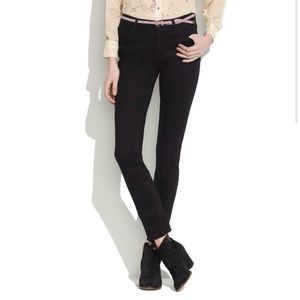 MADEWELL Skinny Skinny Black Jeans E0417 Mid-Rise Stretch Cotton Blend Denim